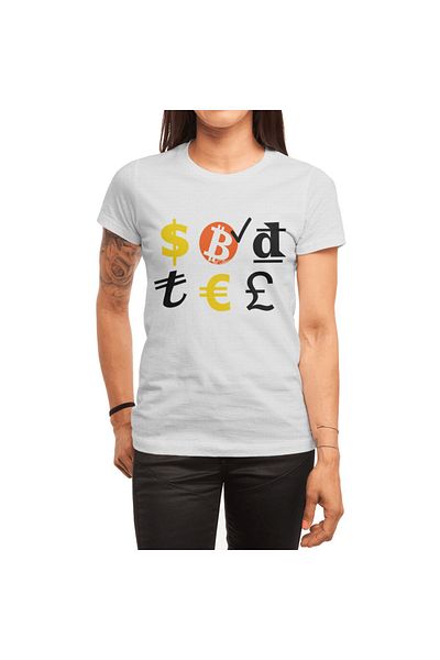 Fizello Λευκό μπλουζάκι με θέμα Bitcoin για άνδρες και γυναίκες - Unisex