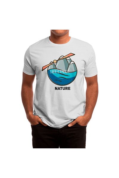 Fizello Κομψό λογότυπο Nature - Λευκό μπλουζάκι για άνδρες, γυναίκες και Unisex