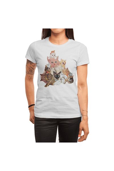 Fizello Λευκό μπλουζάκι Cat Mountain Unisex