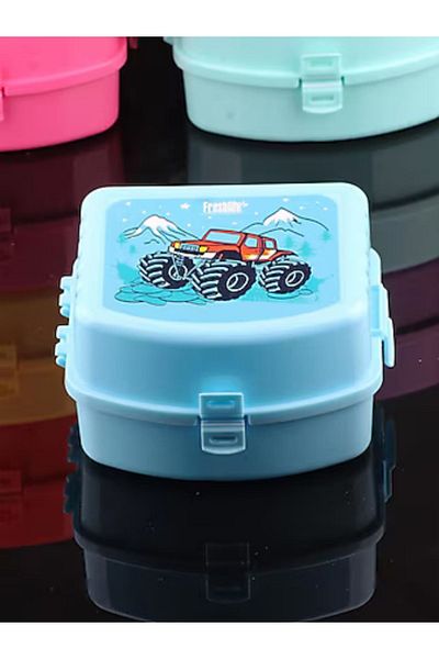BuNeBox Patterned Lunch Box - 2 Layers, 4 Compartments Lunch Box - Food Storage Container
