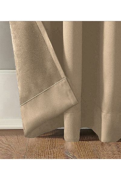 İ.D İpek Dokuma Beige Thermal Light Proof Sunshade - Blackout Dimming, EN X BOY