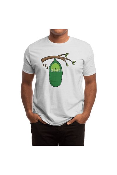 Fizello Ανδρικό και γυναικείο λευκό μπλουζάκι Caterpillar On Tree Unisex