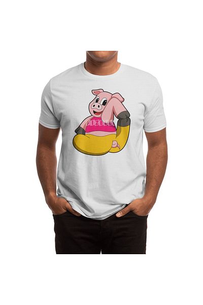 Fizello Tricou pentru bărbați și femei - Tricou alb unisex amuzant Pig At Yoga