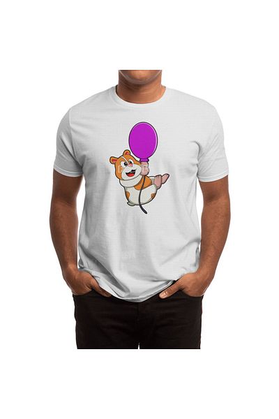 Fizello Μπλουζάκι Hamster Balloon Ανδρικό και Γυναικείο - Unisex Λευκό T-shirt