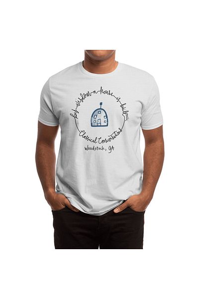 Fizello Λευκό μπλουζάκι BODMER Dome Script Lettering Unisex