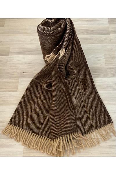 GENÇEV HOME COLLECTİONS Gençev Home 100% Pure Wool Scotch Knee Pad - Tv Blanket 130x170 Wool Blanket - 100% Pure Wool - Wool