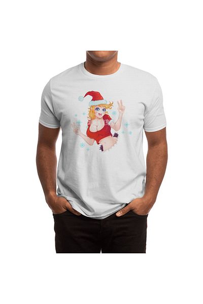 Fizello Λευκό μπλουζάκι Unisex Santa Girl