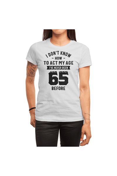 Fizello Tricou alb blând în 65 de ani - Cadou de aniversare unisex