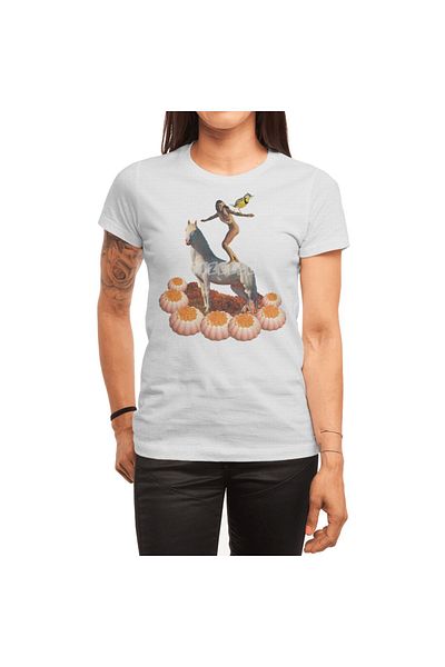 Fizello Λευκό μπλουζάκι Unisex Surfing The Stallion