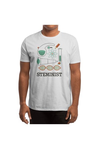 Fizello Στεινιστική Επιστήμη - Λευκό μπλουζάκι Unisex, Retro Technology and Math Design