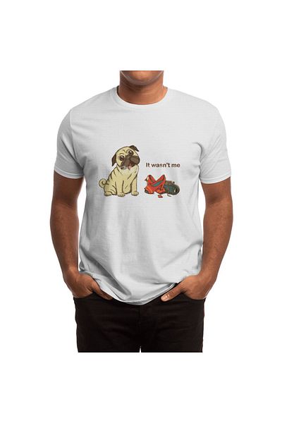 Fizello Ανδρικό και γυναικείο μπλουζάκι Unisex White Dog