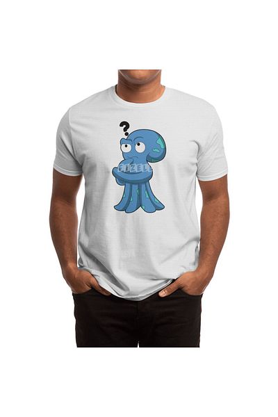 Fizello Μπλουζάκι Octopus Blue για άνδρες και γυναίκες - Unisex Λευκό T-shirt