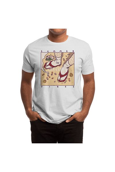 Fizello Tricou alb unisex Summer Vibes - bărbați și femei