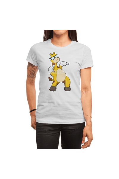 Fizello Tricou Girafă Albă Unisex - Detaliat Ochelari de Soare