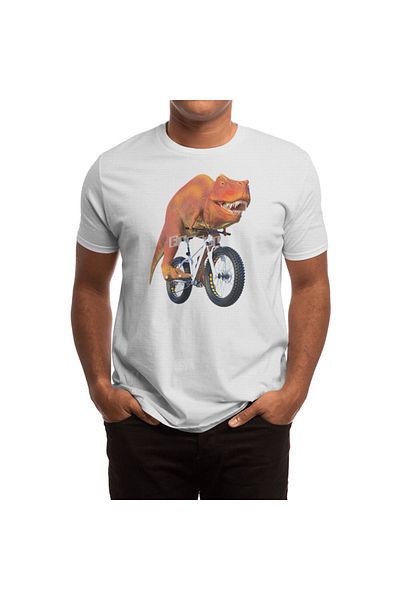 Fizello Λευκό μπλουζάκι T Rex Bike Rider Unisex