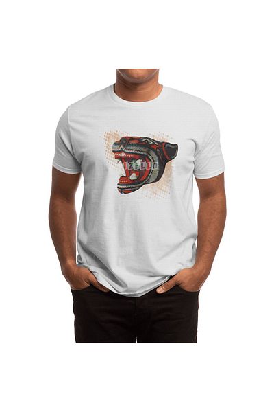 Fizello Balam Jaguar Illustration - Unisex Λευκό T-Shirt
