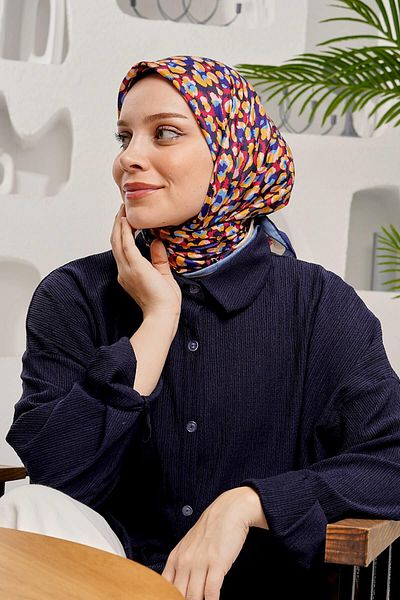 AFVENTE Soft Cotton Scarf - Spotted and Patterned Colorful