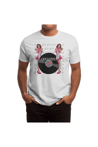 Fizello Vintage Pin Up Girl Unisex Λευκό T-Shirt