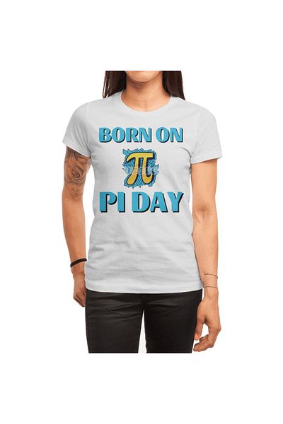Fizello Λευκό μπλουζάκι Unisex για άνδρες και γυναίκες Pi Day Natural Cool Math