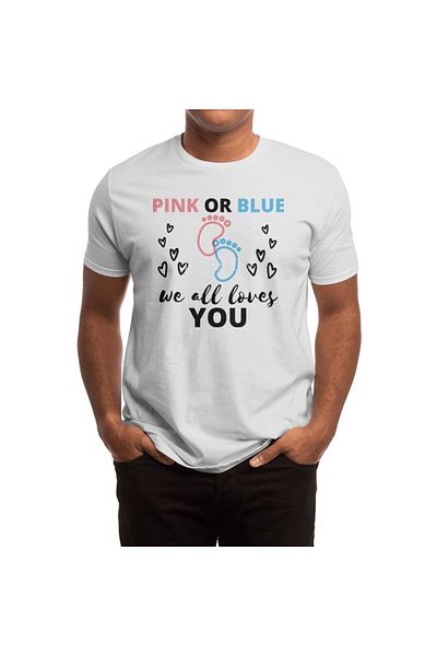 Fizello Pink and Aged T-Shirt for Men and Women - Baby Gender Reveal Ideas