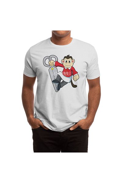 Fizello Ανδρικό και γυναικείο T-shirt White Monkey - Hairdresser με σχέδιο Scissors
