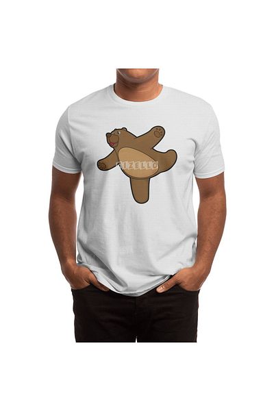 Fizello Μπλουζάκι για άνδρες και γυναίκες - Unisex Λευκό, Μπλουζάκι άσκησης Stretching Yoga Bear Horse