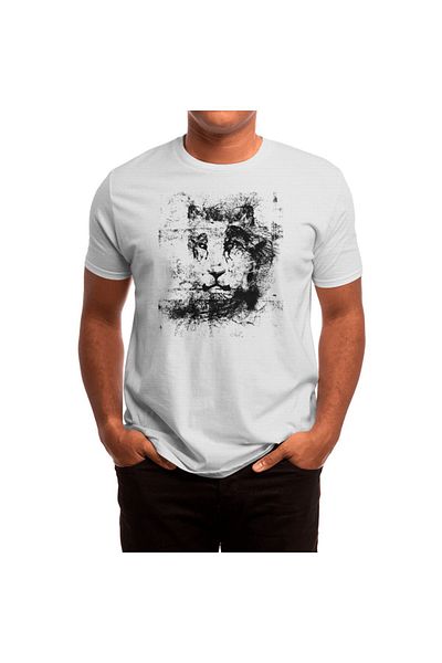 Fizello Tricou alb unisex Ink Lion
