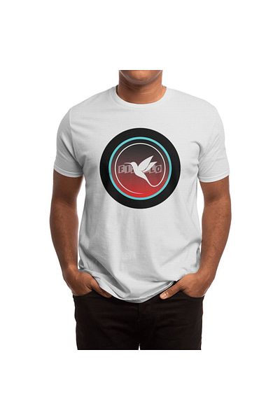 Fizello Grace In Flight - Λευκό μπλουζάκι Unisex με γεωμετρικό μινιμαλισμό Hummingbird