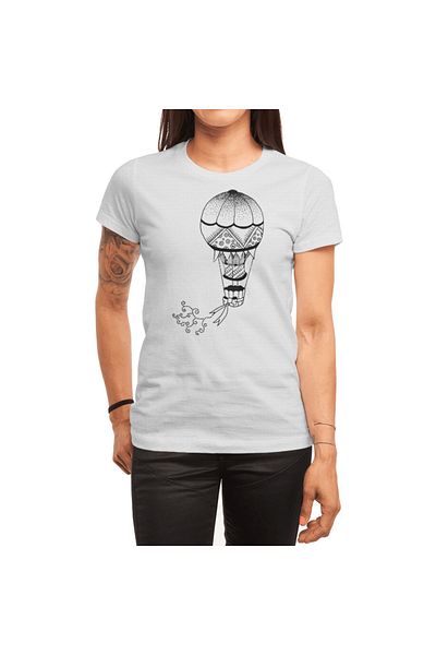 Fizello Ανδρικό και γυναικείο μπλουζάκι Unisex White Hot Air Balloon