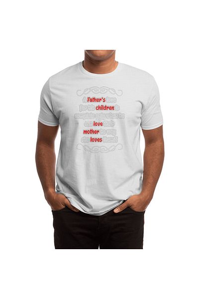 Fizello Unisex Λευκό T-shirt για άνδρες και γυναίκες - Fathers Love Complete, Mother Love