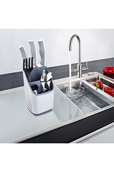 OMAK Kaşıklık Mutfak Organizeri Tezgah Üstü Çatal Bıçak Kaşık Düzenleyici Pratik Bulaşıklık Asorti