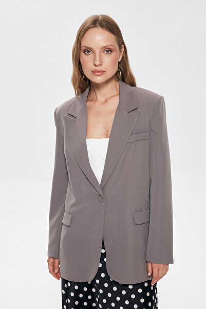 Quzu Blazer Jacket Anthracite