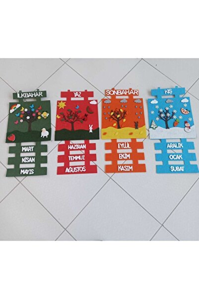 Aydede Oyunevi Mevsimler Panosu Keçeden Hazır Mevsim Şeridi Panosu Okulöncesi Ilkokul