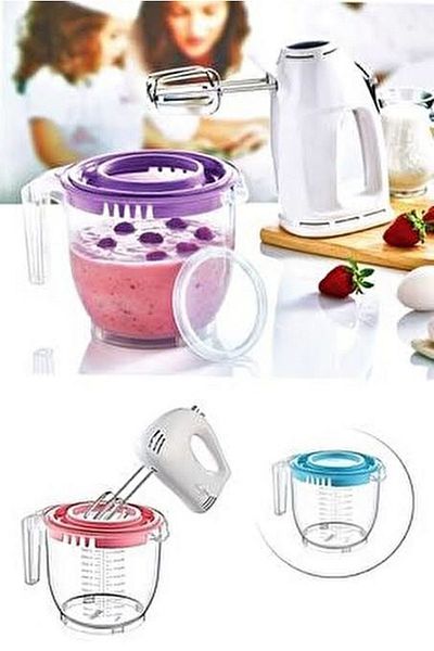 Hane216 Mixer Bowl with Lid - Cake Dough Mixing Whisk Bowl