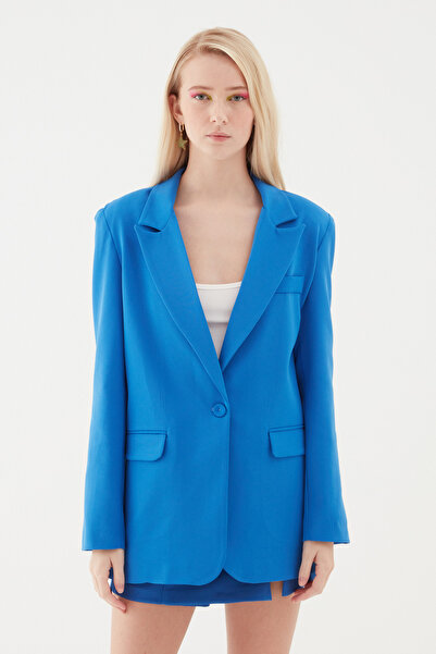 Quzu Blazer Jacket Sax