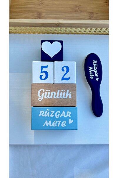 mogokids Bebek anı küpü bebek isim küpü ve renkli isimli doğal keçi kılı 6 pa...