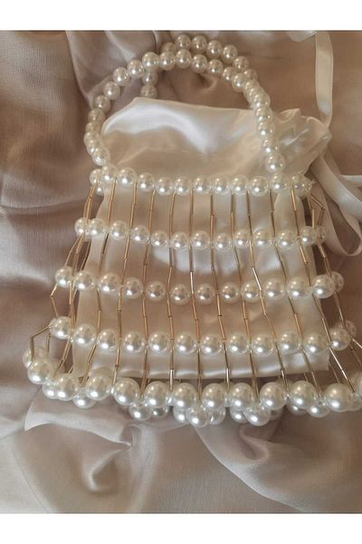 AKHASYA Incise Beaded Classic Bag