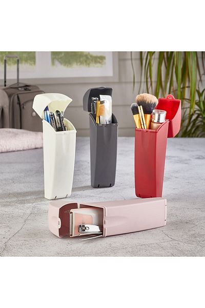 Hane216 Multi-purpose Box with Lid, Travel Pen Holder,Makeup Box,Toothbrush Box