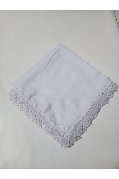 Bytoktay Eșarfă din pânză de brânză, brodată cu ac, brodată, pentru rugăciune