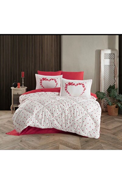 Hobby Amor Beyaz Çift Kişilik Saten Uyku Seti