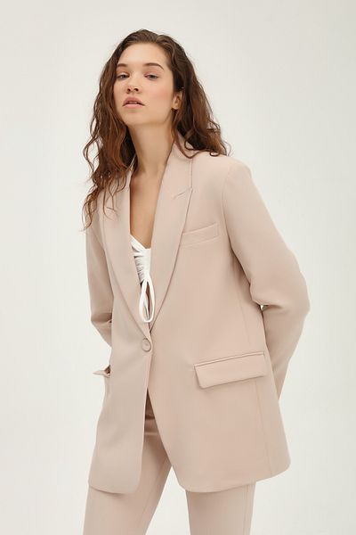 Quzu Beige Blazer Jacket