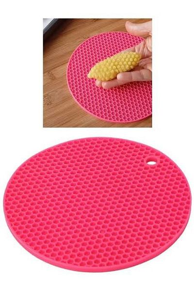 Hane216 3 Pieces Silicone Trivet Honeycomb Patterned Griddle Mold