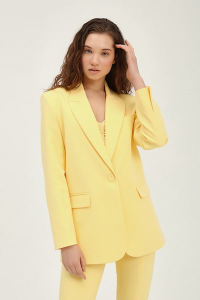 Quzu Yellow Blazer Jacket