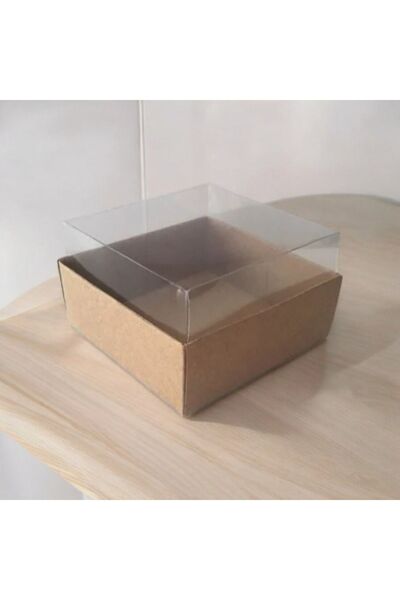 BOXSTATION 9x9x5 Asetat Kapaklı Kraft Kutu 10 Adet