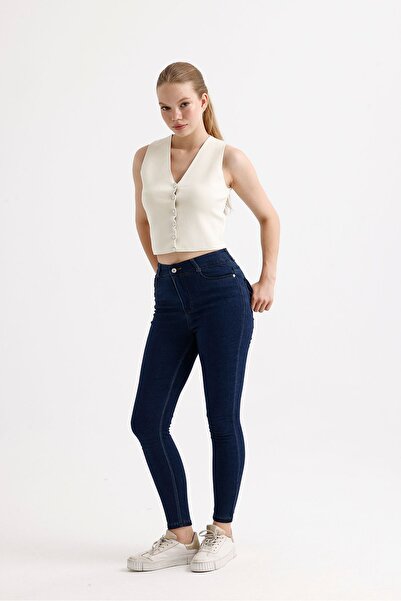 fujya Жіночий жилет з V-подібним коміром на кнопках, кремовий трикотаж