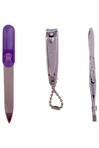 Hane216 3 Piece Care Set - Tweezers, File and Nail Clipper