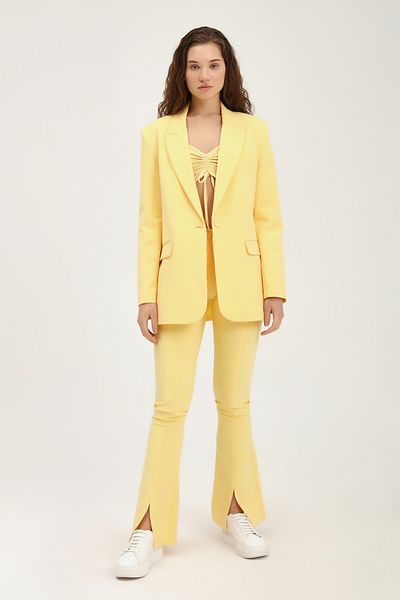 Quzu Yellow Blazer Jacket