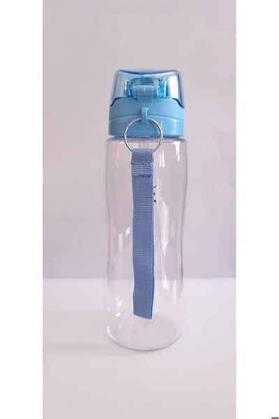 Hane216 BPA Free Meticulous Button Automatic Straw Drinker with Lid - Transparent Flask