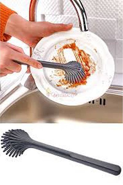 Hane216 Dishwasher and Sink Cleaning Kitchen Counter Brush with Silicone Head