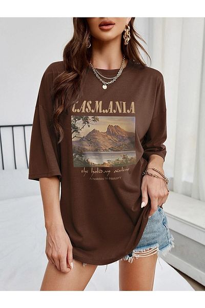 DAXİS Sportwear Company Голяма унисекс тениска с принт